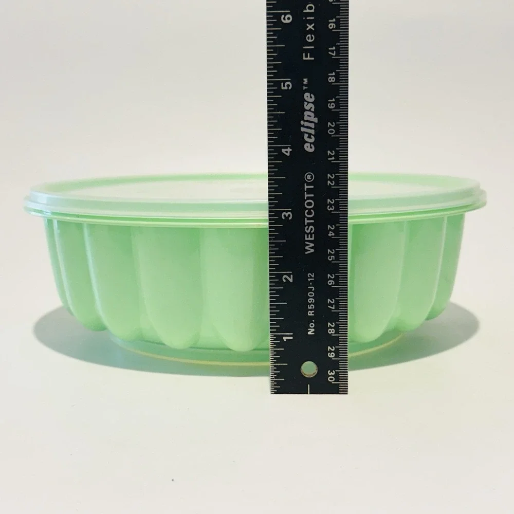 Vintage Tupperware 3pc Jel-N-Serve Jello Ice Cream Mousse Mold  Mint Green‎ 1201